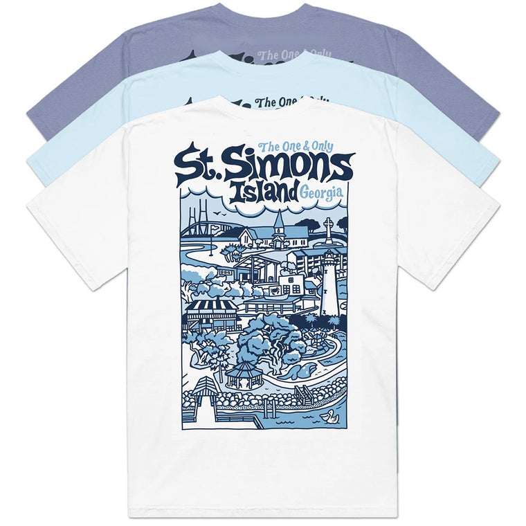 St. Simons Island (The One & Only) Comfort Colors Heavyweight T-Shirt
