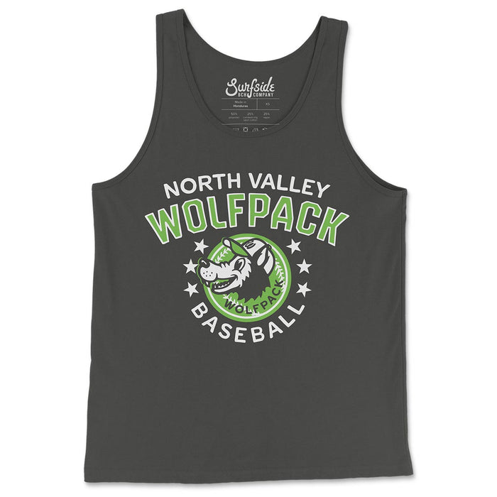 North Valley Wolfpack Baseball (Smiling Wolf) Unisex Tank-Top
