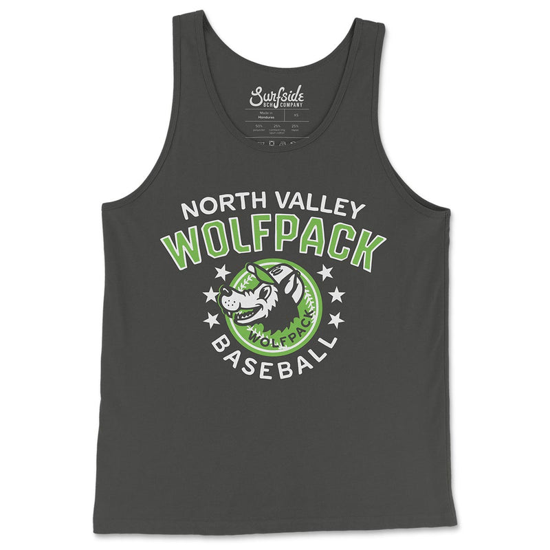 North Valley Wolfpack Baseball (Smiling Wolf) Unisex Tank-Top