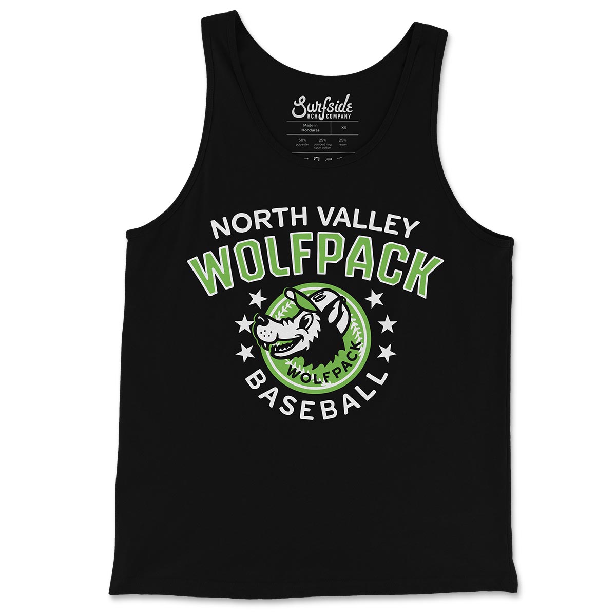 North Valley Wolfpack Baseball (Smiling Wolf) Unisex Tank-Top
