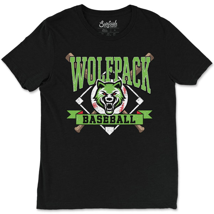 Wolfpack Baseball (Bats & Diamond) Unisex T-Shirt