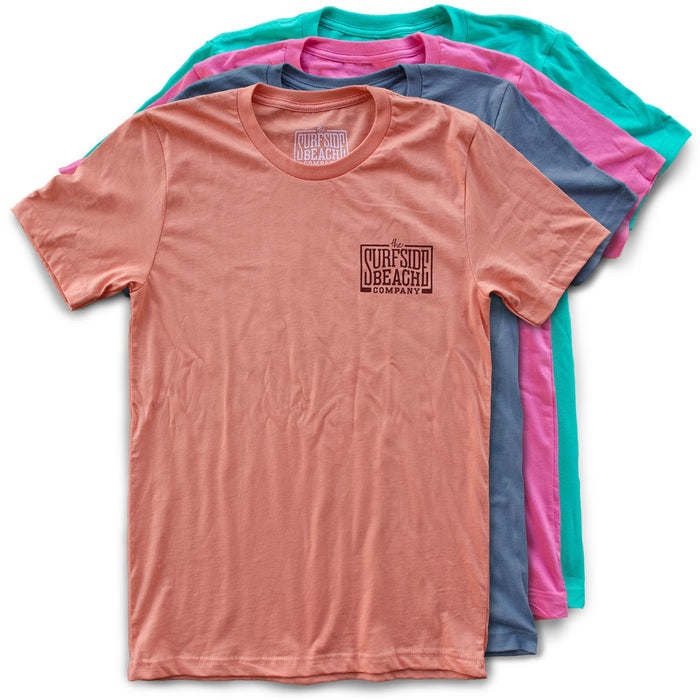 The Surfside Beach Company (logo) premium T-shirts front