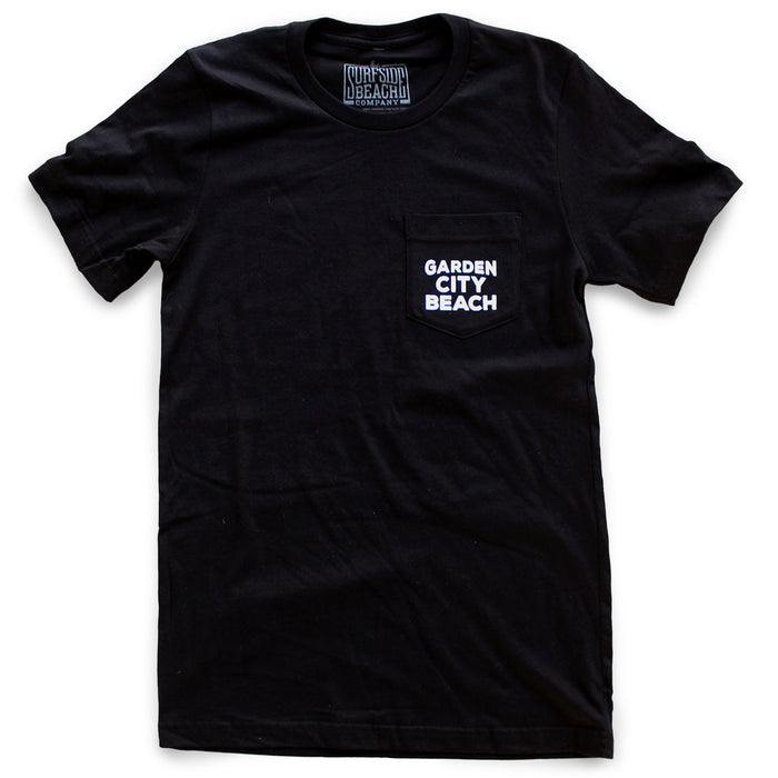 Garden City Beach premium pocket T-shirt front