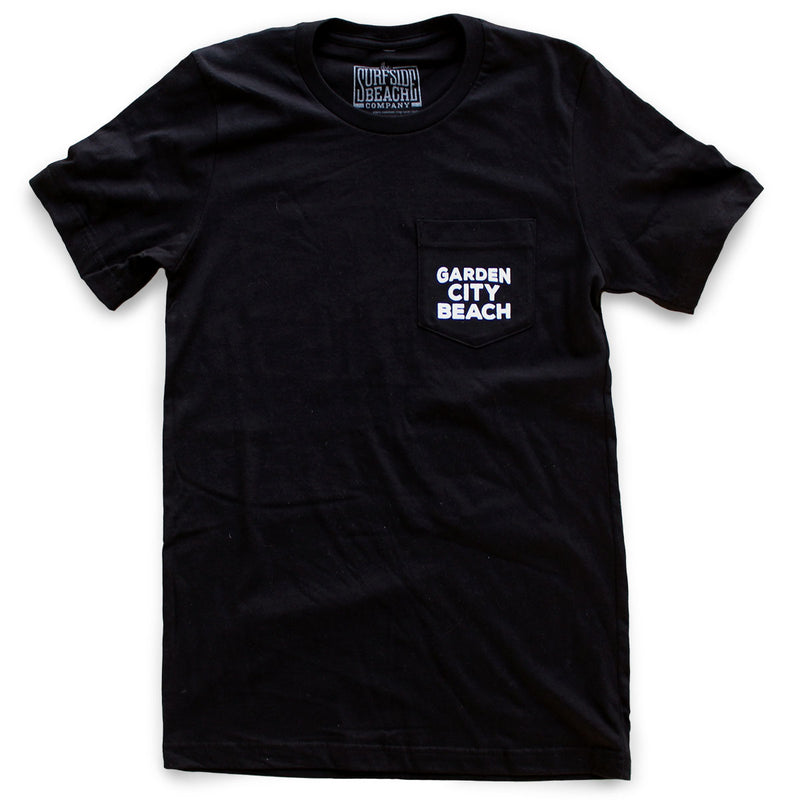 Garden City Beach premium pocket T-shirt front