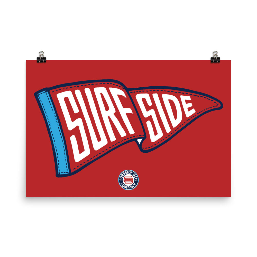 SURFSIDE (Waving Pennant) Poster
