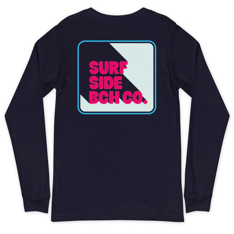 Surf Side Beach Co. (Retro Slide) Unisex Long-Sleeved T-Shirt