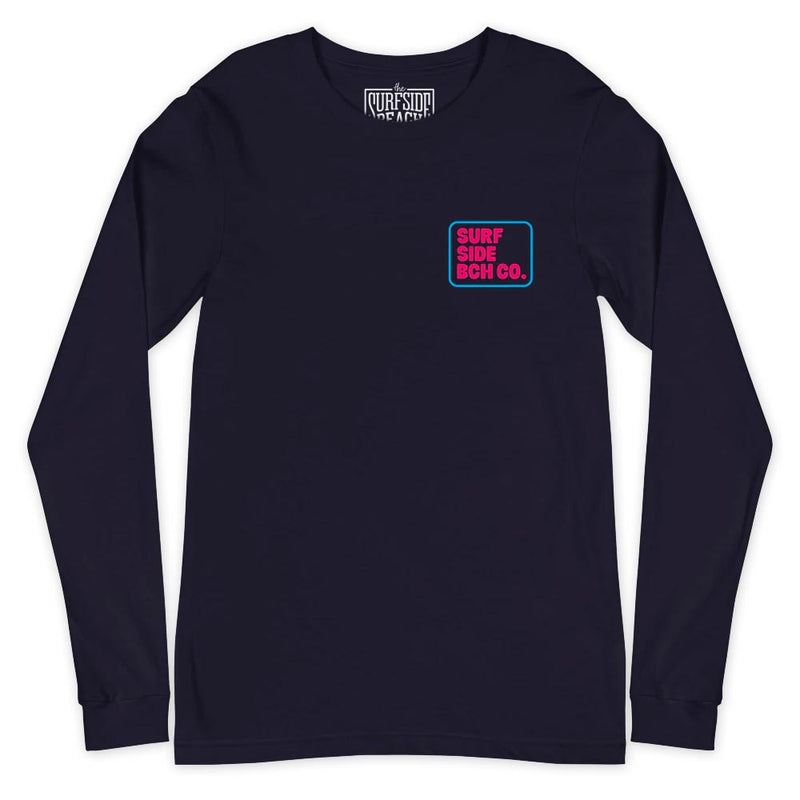 Surf Side Beach Co. (Retro Slide) Unisex Long-Sleeved T-Shirt