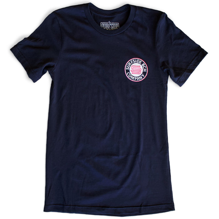 The Surfside Beach Company (Bewitched) premium navy T-shirt front