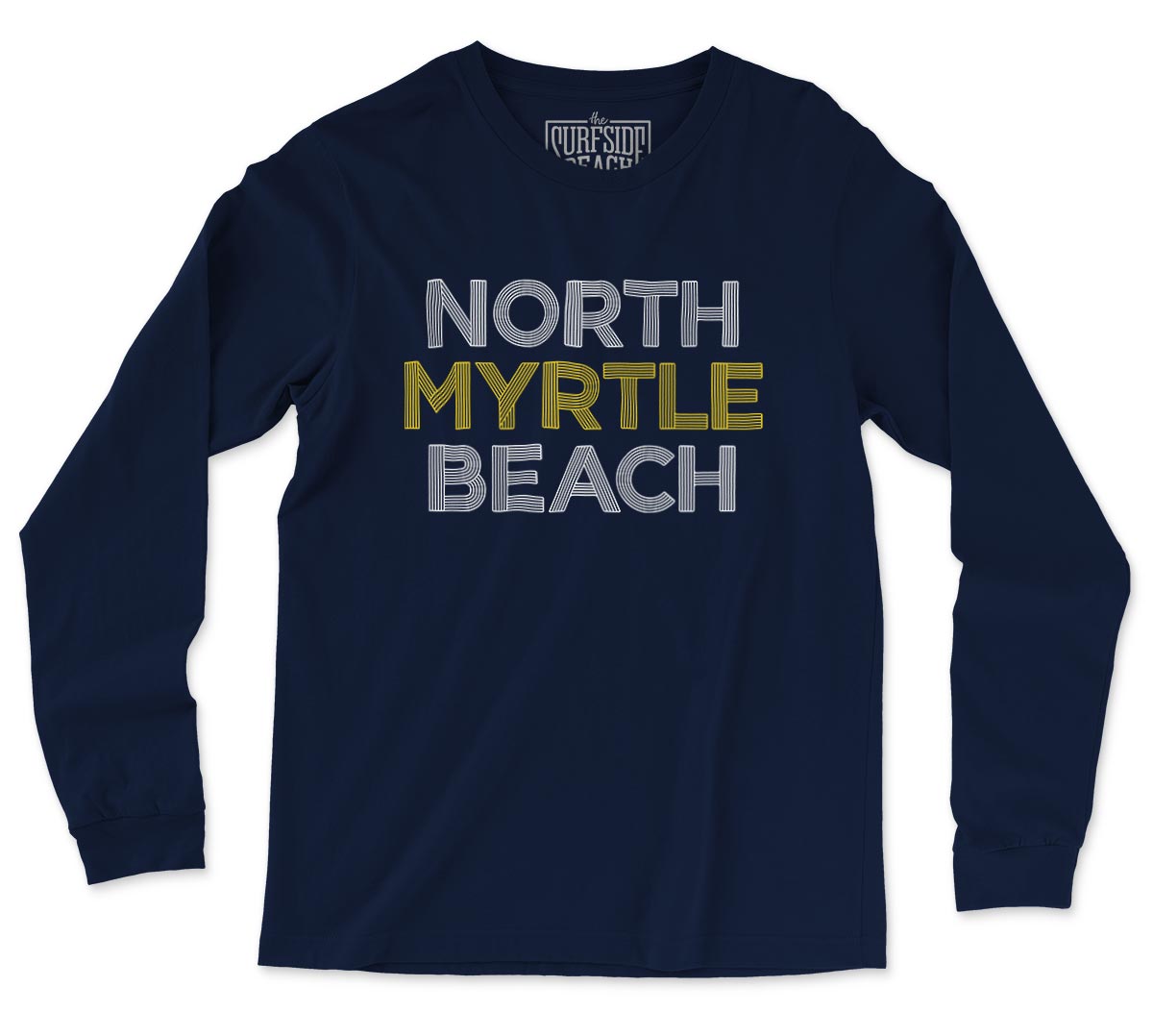 North Myrtle Beach (Radial Pinstripes) Unisex Long-Sleeved T-Shirt