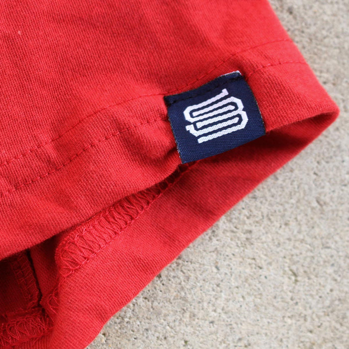 Myrtle Beach (State/Star) premium canvas red T-shirt sleeve