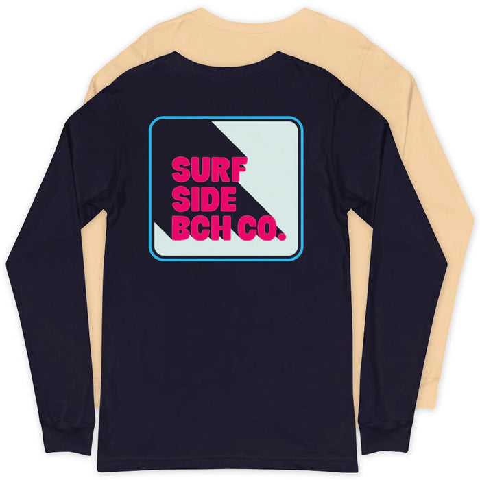 Surf Side Beach Co. (Retro Slide) Unisex Long-Sleeved T-Shirt