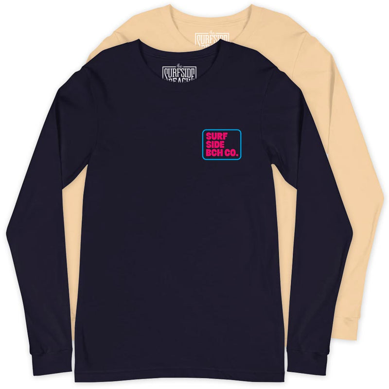 Surf Side Beach Co. (Retro Slide) Unisex Long-Sleeved T-Shirt