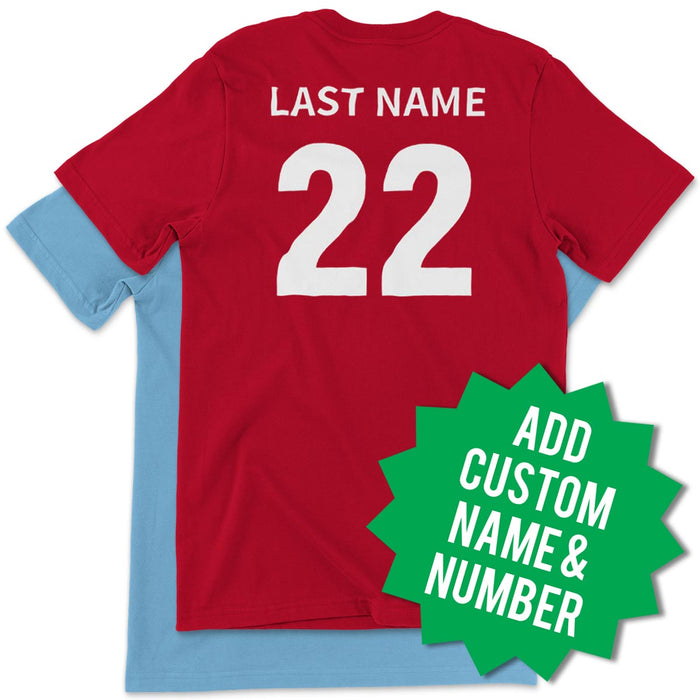 RedHawks Baseball (Cotton Script) Personalized Unisex T-Shirt