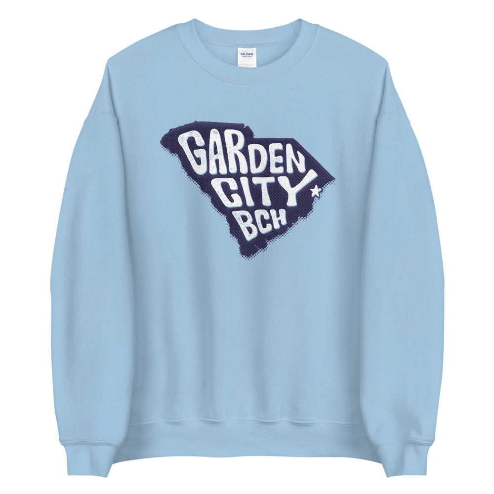 Garden City Bch (State/Star) Unisex Sweatshirt