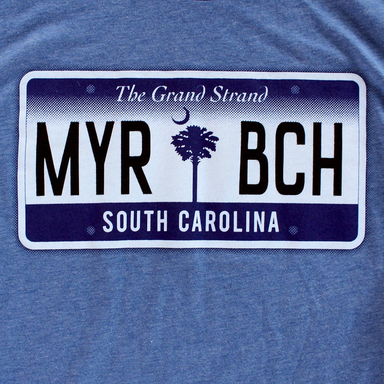 Myrtle Beach license plate premium T-Shirt sleeve
