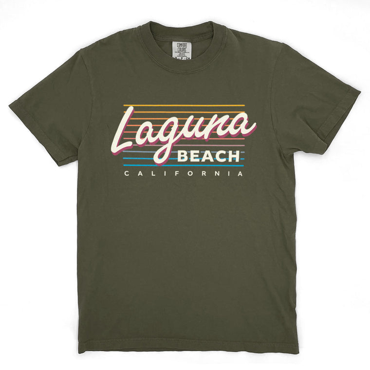 Laguna Beach - California (Summer Nights) Comfort Colors Heavyweight T-Shirt