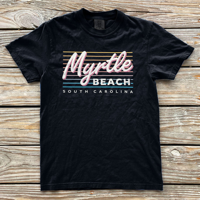 Myrtle Beach - South Carolina (Summer Nights) Comfort Colors Heavyweight T-Shirt