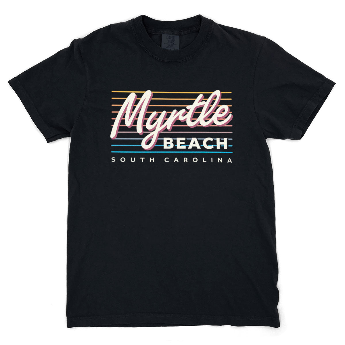 Myrtle Beach - South Carolina (Summer Nights) Comfort Colors Heavyweight T-Shirt