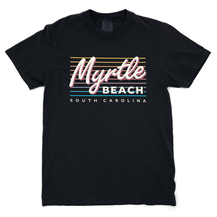Myrtle Beach - South Carolina (Summer Nights) Comfort Colors Heavyweight T-Shirt