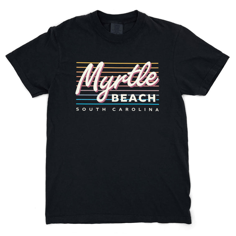 Myrtle Beach - South Carolina (Summer Nights) Comfort Colors Heavyweight T-Shirt
