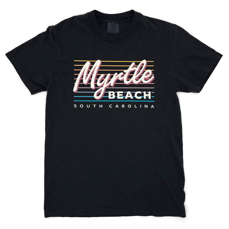 Myrtle Beach - South Carolina (Summer Nights) Comfort Colors Heavyweight T-Shirt