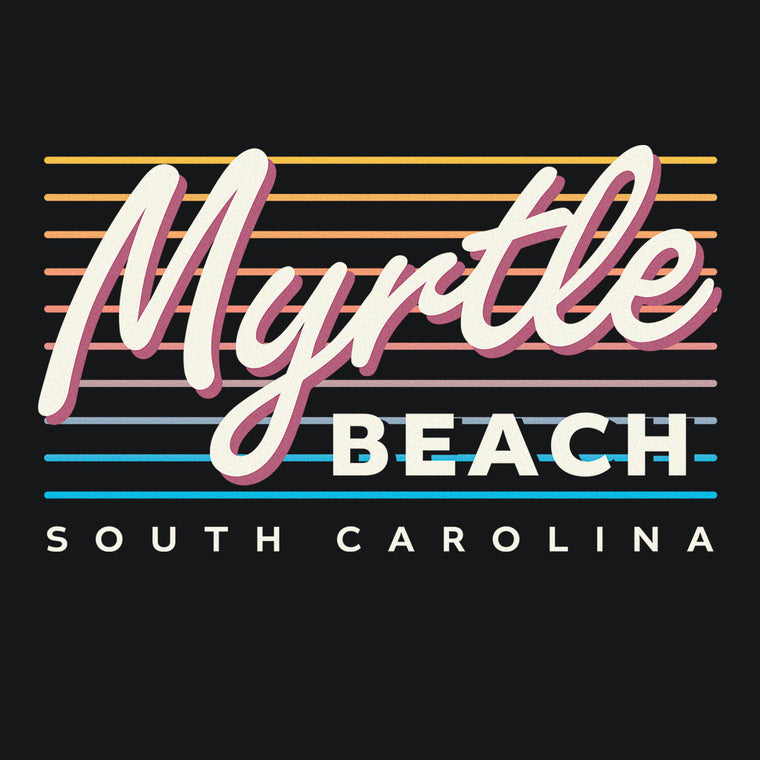 Myrtle Beach - South Carolina (Summer Nights) Comfort Colors Heavyweight T-Shirt