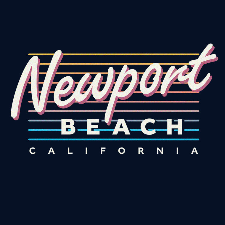 Newport Beach - California (Summer Nights) Comfort Colors Heavyweight T-Shirt