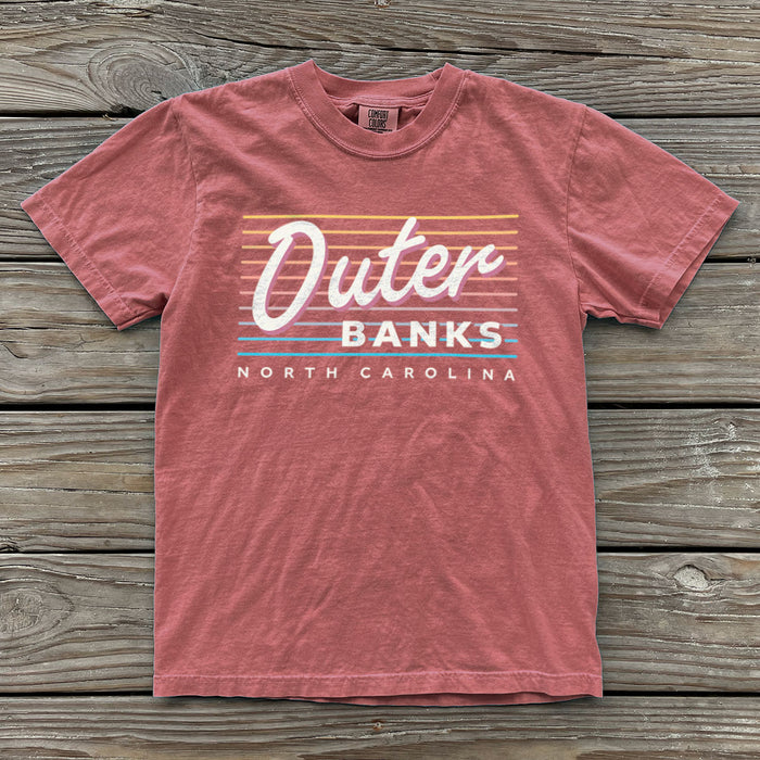 Outer Banks - North Carolina (Summer Nights) Comfort Colors Heavyweight T-Shirt