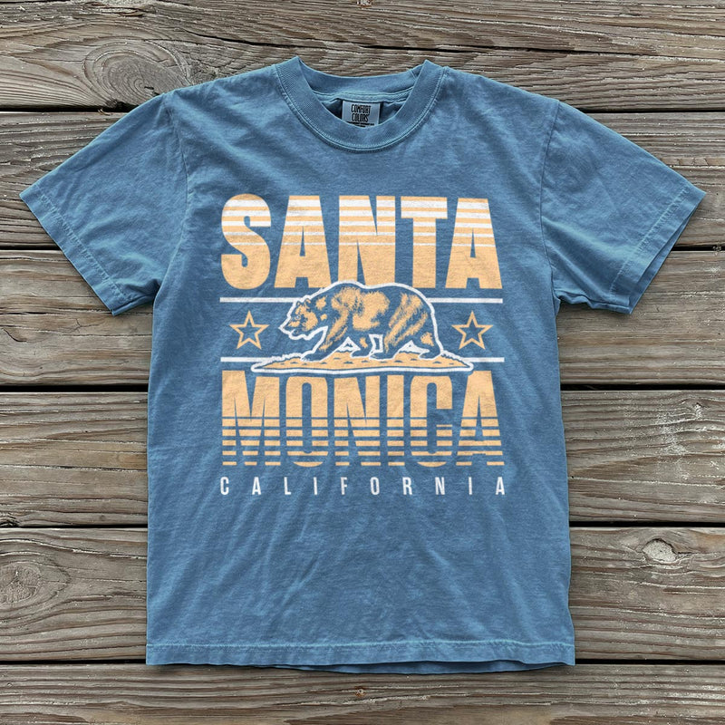 Santa Monica, California (Summer Haze) Comfort Colors Heavyweight T-Shirt