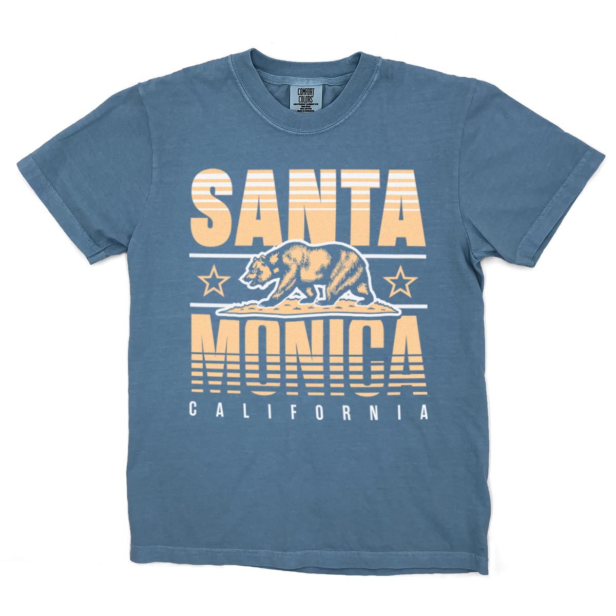 Santa Monica, California (Summer Haze) Comfort Colors Heavyweight T-Shirt
