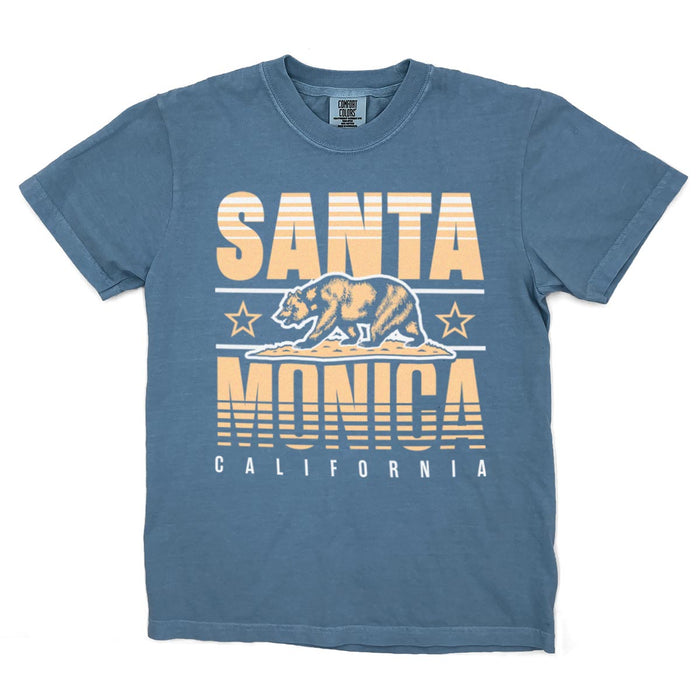 Santa Monica, California (Summer Haze) Comfort Colors Heavyweight T-Shirt