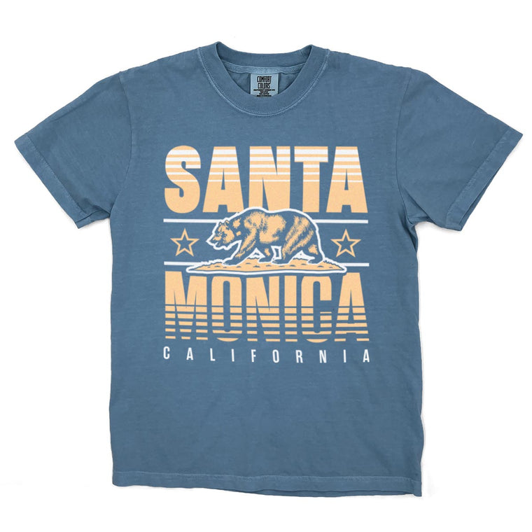 Santa Monica, California (Summer Haze) Comfort Colors Heavyweight T-Shirt