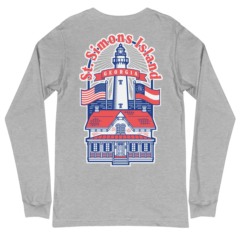 St. Simons Island - Georgia (Lighthouse) Unisex Long-Sleeved T-Shirt