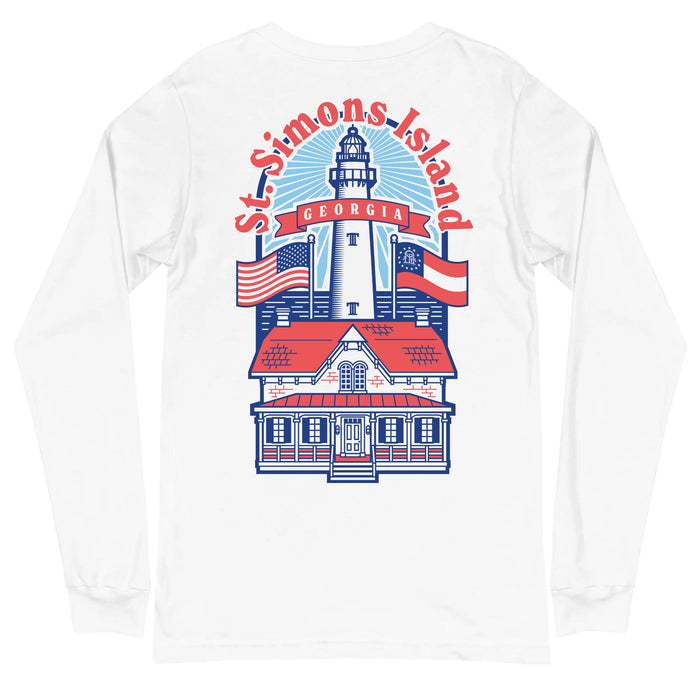 St. Simons Island - Georgia (Lighthouse) Unisex Long-Sleeved T-Shirt