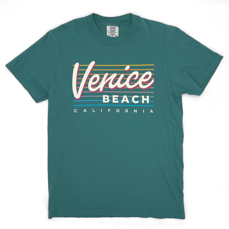 Venice Beach - California (Summer Nights) Comfort Colors Heavyweight T-Shirt