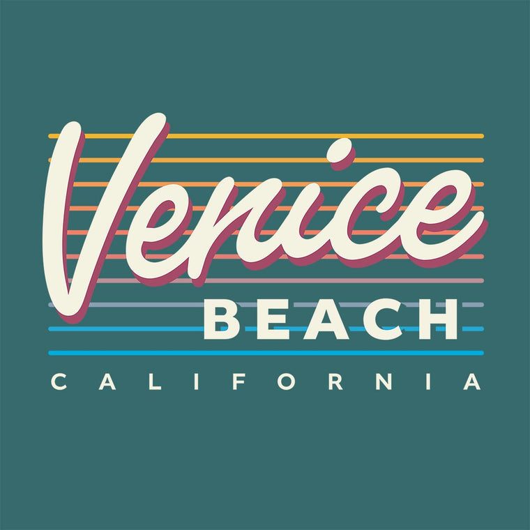 Venice Beach - California (Summer Nights) Comfort Colors Heavyweight T-Shirt