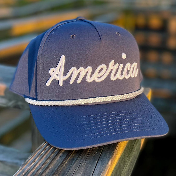 America (Mononym Script) Classic Rope Cap