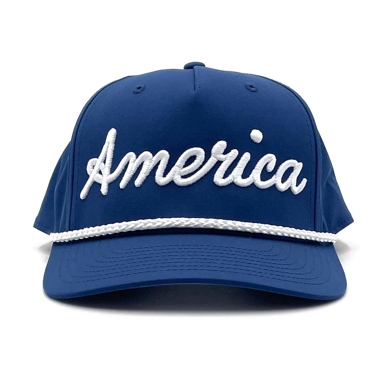America (Mononym Script) Classic Rope Cap