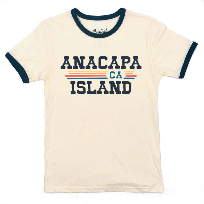 Anacapa Island, CA (Vintage Sunset) Unisex Ringer T-Shirt
