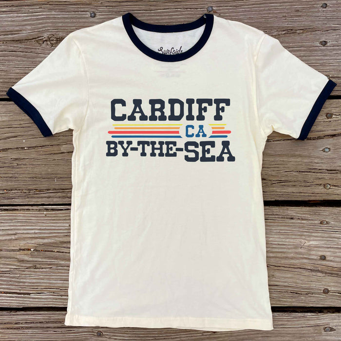 Cardiff-by-the-Sea, CA (Vintage Sunset) Unisex Ringer T-Shirt