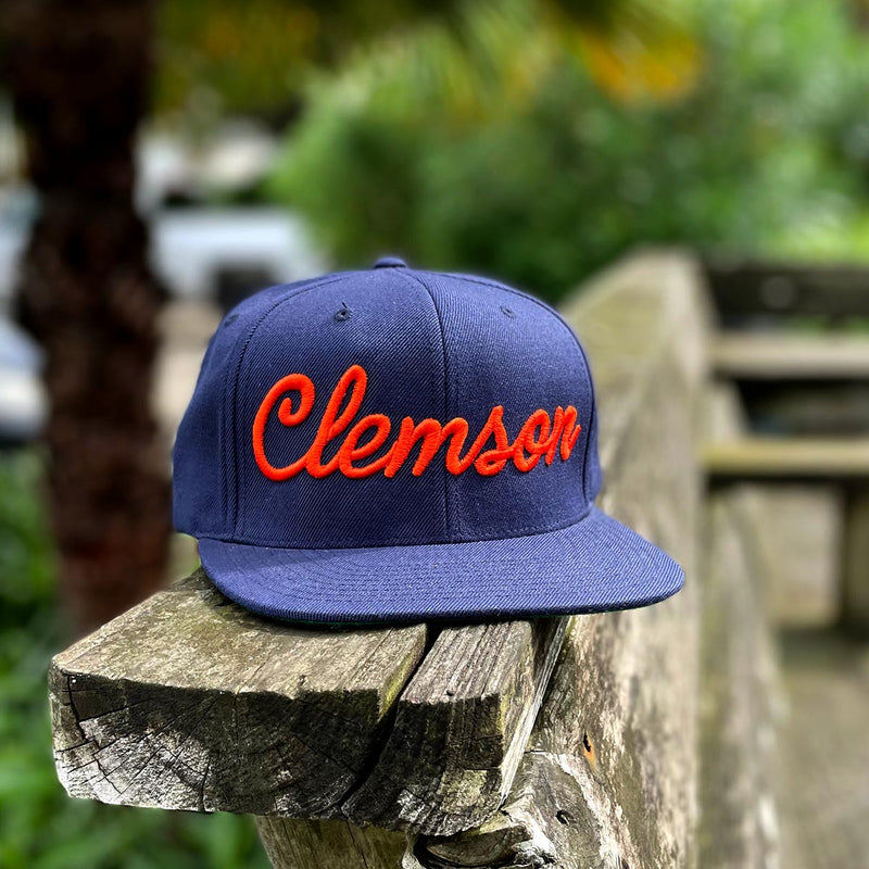 Clemson (Script) Snapback Hat