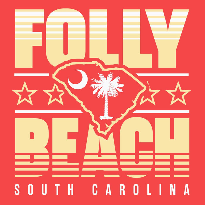 Folly Beach, South Carolina (Summer Haze) Comfort Colors Heavyweight T-Shirt
