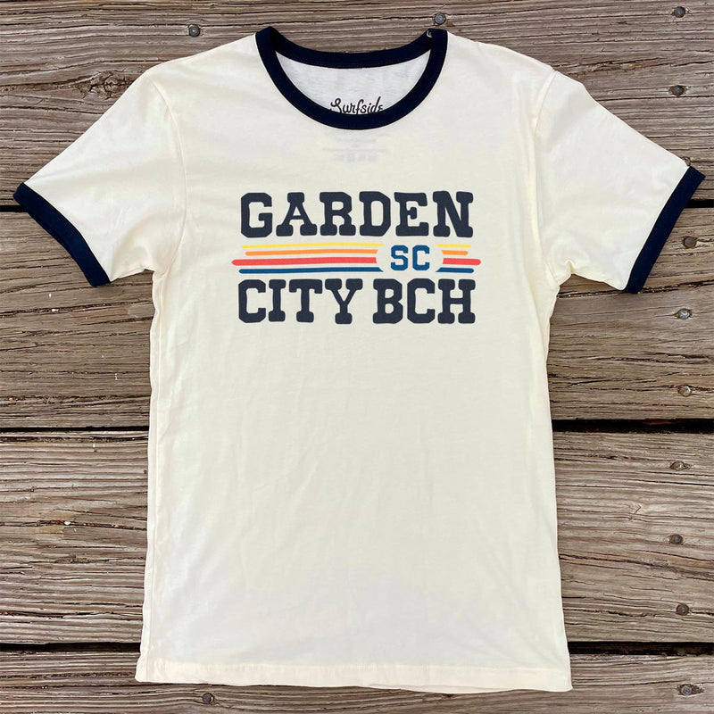 Garden City Bch, SC (Vintage Sunset) Unisex Ringer T-Shirt