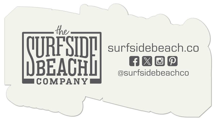Greetings from Surfside Beach: Glossy Vinyl Sticker (Copy)