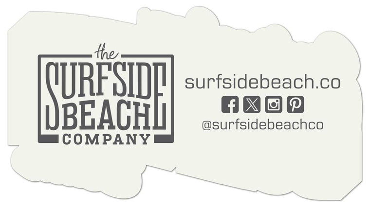 Greetings from Surfside Beach: Glossy Vinyl Sticker (Copy)