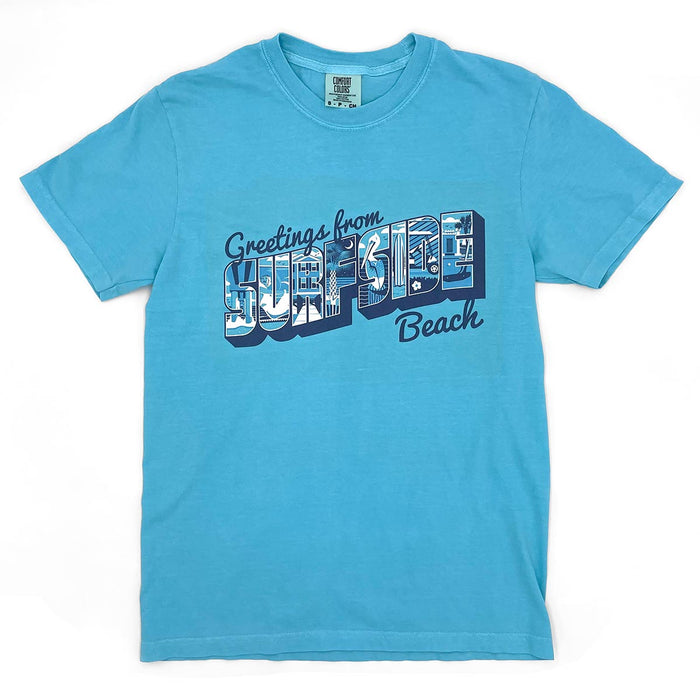 Greetings from Surfside Beach: Comfort Colors Heavyweight T-Shirt