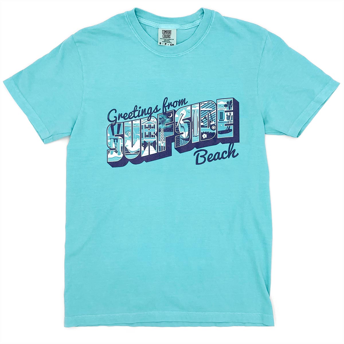Greetings from Surfside Beach: Comfort Colors Heavyweight T-Shirt