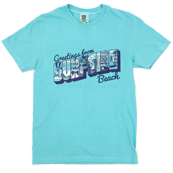 Greetings from Surfside Beach: Comfort Colors Heavyweight T-Shirt