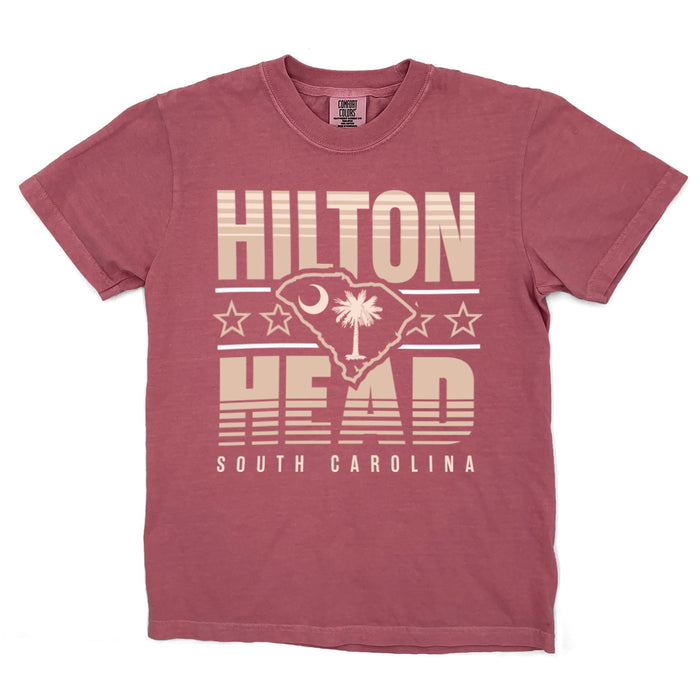 Hilton Head, South Carolina (Summer Haze) Comfort Colors Heavyweight T-Shirt