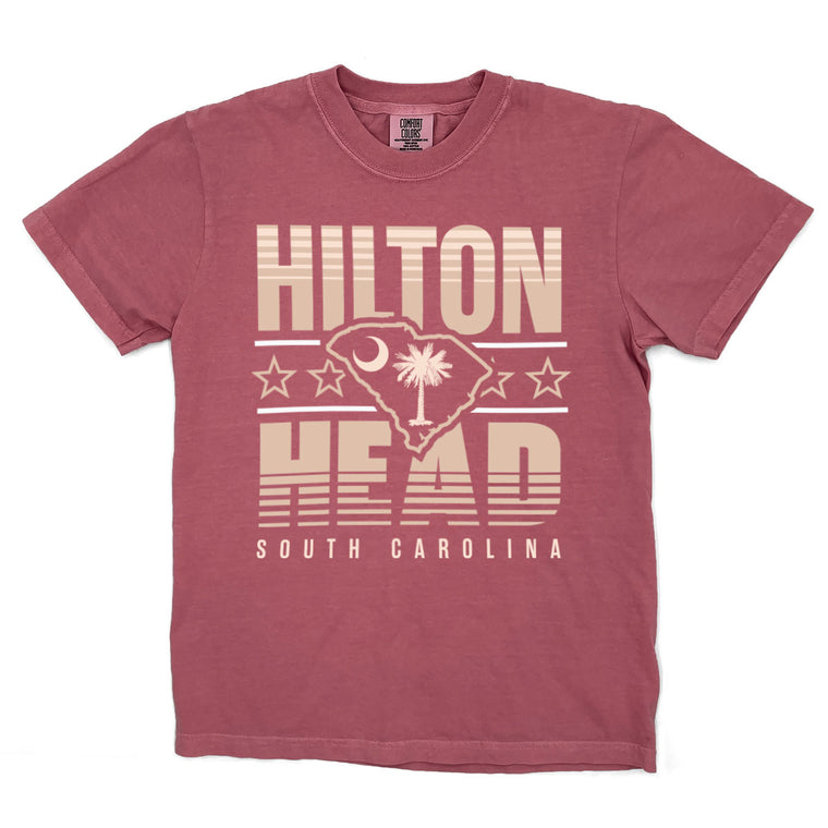Hilton Head, South Carolina (Summer Haze) Comfort Colors Heavyweight T-Shirt